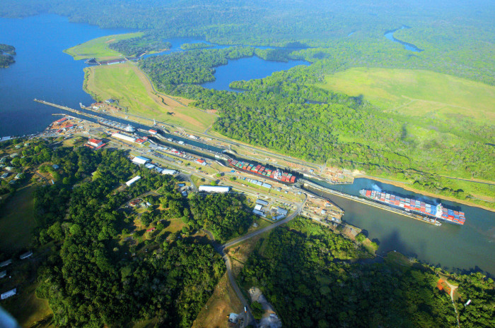 The Panama Canal imposes restrictions on the draft of ships