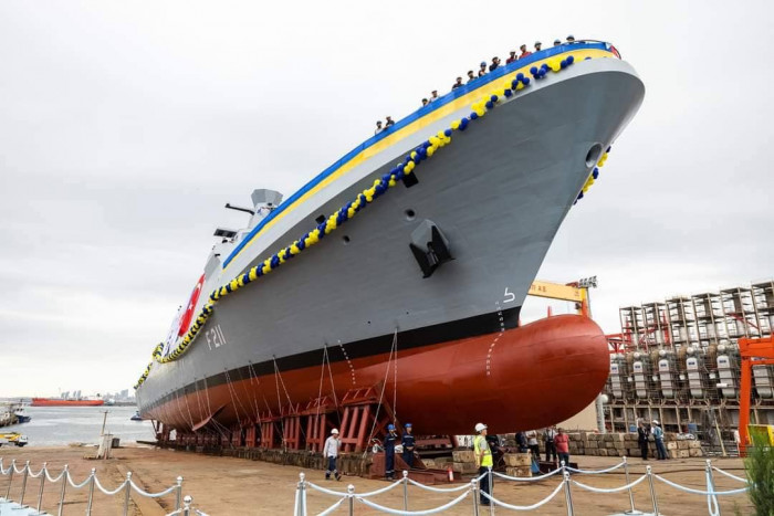 The first corvette for the Navy of Ukraine was launched at the military shipyard in Istanbul